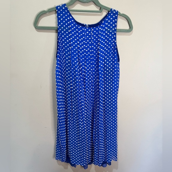 SACHIN + BABI Flocked Swiss Dot Silk Mini Dress Sz 0 Anthropologie - Picture 2 of 7